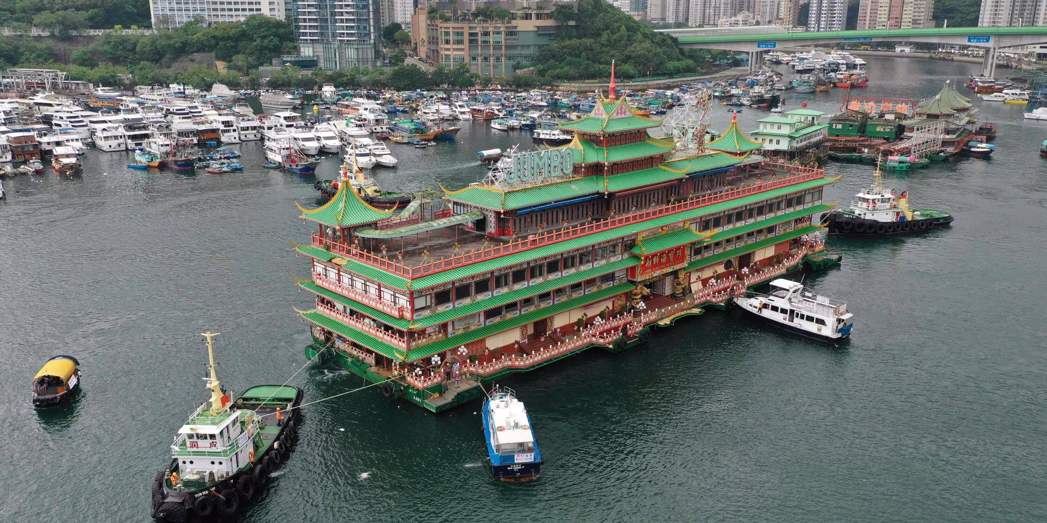 Famous Hong Kong landmark Jumbo Floating has sunk
